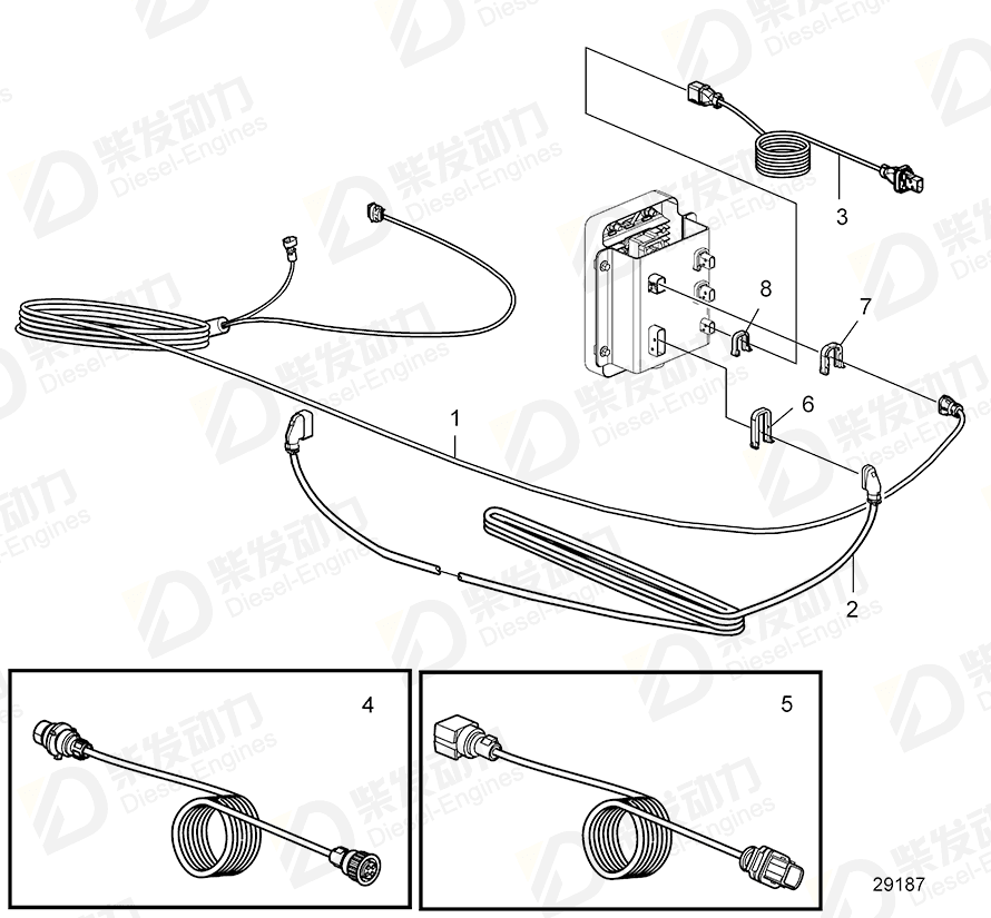 volvo penta Wiring harness 22025302 Drawing volvo penta Wiring harness 22025302 Drawing